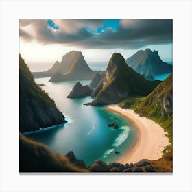 Natural Image A Scenic Landscape Such As A Tro (2) Canvas Print