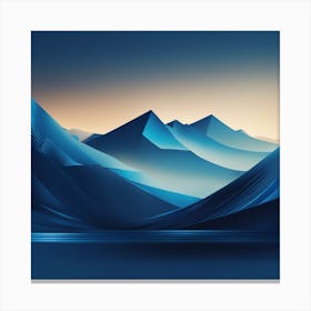 Abstract Mountain Landscape 1 Canvas Print