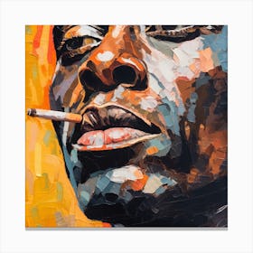 Man With A Cigarette Canvas Print