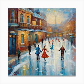 Ice Skating 1 Canvas Print