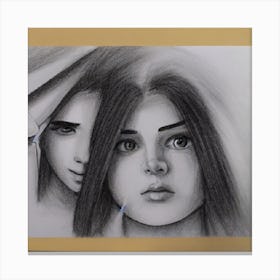 How To Draw A Girl Canvas Print