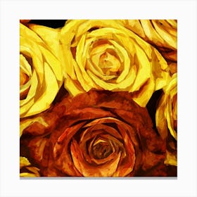 Yellow Roses Canvas Print