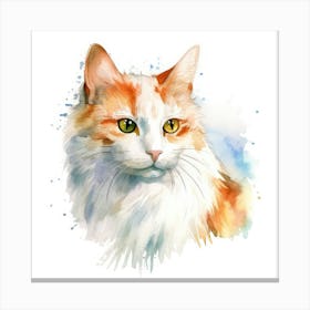 Turkish Van Cat Portrait 3 Canvas Print