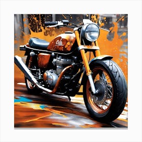 Motorcycle Painting Canvas Print