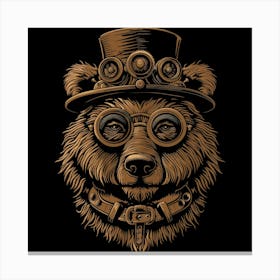 Steampunk Bear 24 Canvas Print