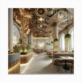 Restaurant Interior Design Canvas Print