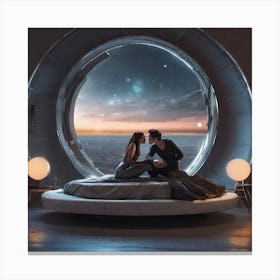 Space Bedroom Canvas Print