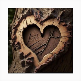 Heart Shaped Tree Canvas Print