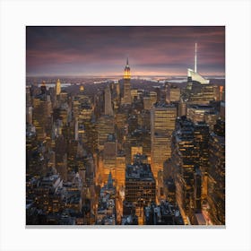 New York at night Canvas Print