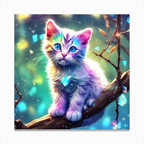 Rainbow Kitten 2 Canvas Print