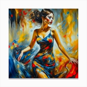 Pintura Mulher Canvas Print