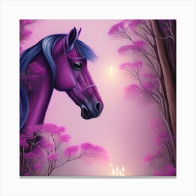 Beautiful Purple Horse Canvas Print