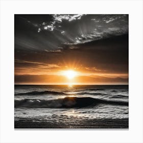 Sunset Over The Ocean 227 Canvas Print