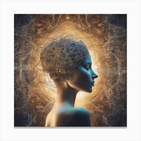 Woman'S Head Canvas Print