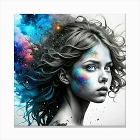 Abstract Of A Girl Canvas Print