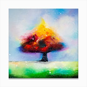 Lonely tree Original Oil painting by Liubov Kuptsova Canvas Print