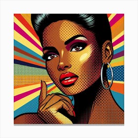 Mandisa Pop Black Woman Canvas Print