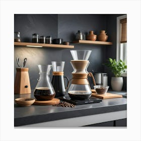 Coffee Maker In The Kitchen 1 Canvas Print