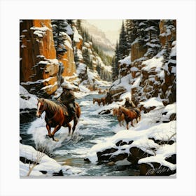 Woodlands USA - Horseback Bow Canvas Print