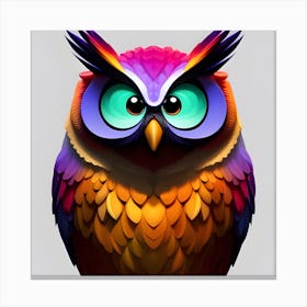 Colorful Owl 2 Canvas Print