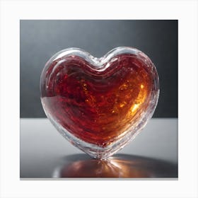 Glass Love Heart 2 Canvas Print