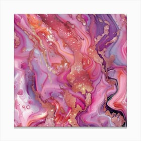 Pink And Purple Abstract Painting 2 Canvas Print