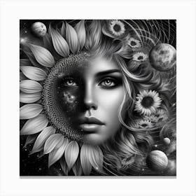 Stella And Sunflower Canvas Print