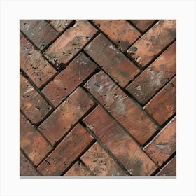 Brick Herringbone Canvas Print