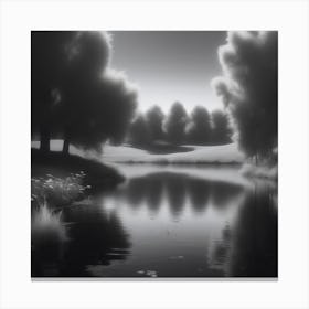 Black And White Painting 4 Canvas Print