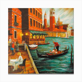 Venice Gondolas Canvas Print