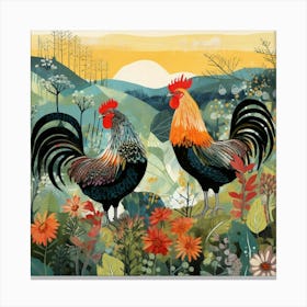 Bird In Nature Chicken 6 Canvas Print