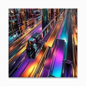 Abstract City Skyline Canvas Print