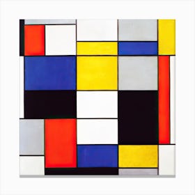 Composition A, Piet Mondrian Canvas Print
