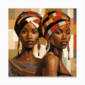 Two African Women 4 Canvas Print