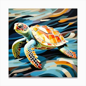 Abstract modernist Turtle 2 Canvas Print