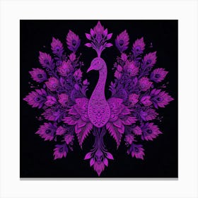 Purple Peacock 1 Canvas Print