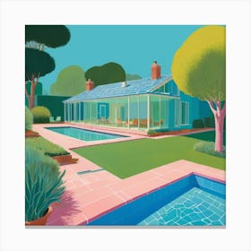 Default Hockney House Abstract 0 Canvas Print