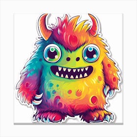 Monster Sticker 3 Canvas Print