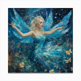 Blue Fairy Dancing Canvas Print