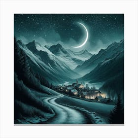 Night In The Mountains Canvas Print