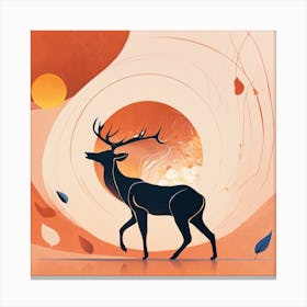 Deer In The Sun Canvas Print