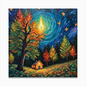 House In The Woods Canvas Print