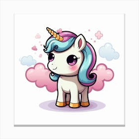 Cute Unicorn 212 Canvas Print