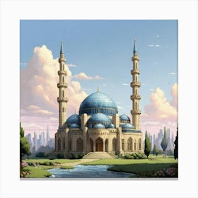 Islamic Mosque paintings Canvas Print