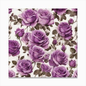 Purple roses Canvas Print