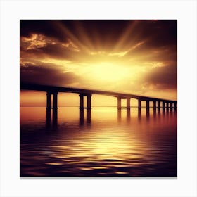 Sunset Over The Bridge 2 Canvas Print