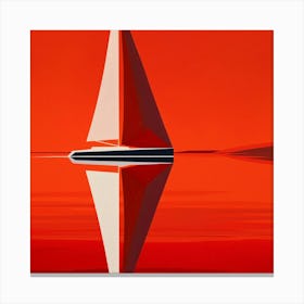 Sailboat On Water Canvas Print