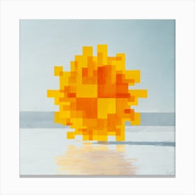 Pixelated Sun Canvas Print