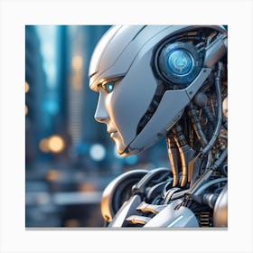 Portrait Of A Robot Canvas Print