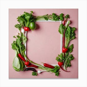 Fresh Vegetables In A Frame 4 Canvas Print